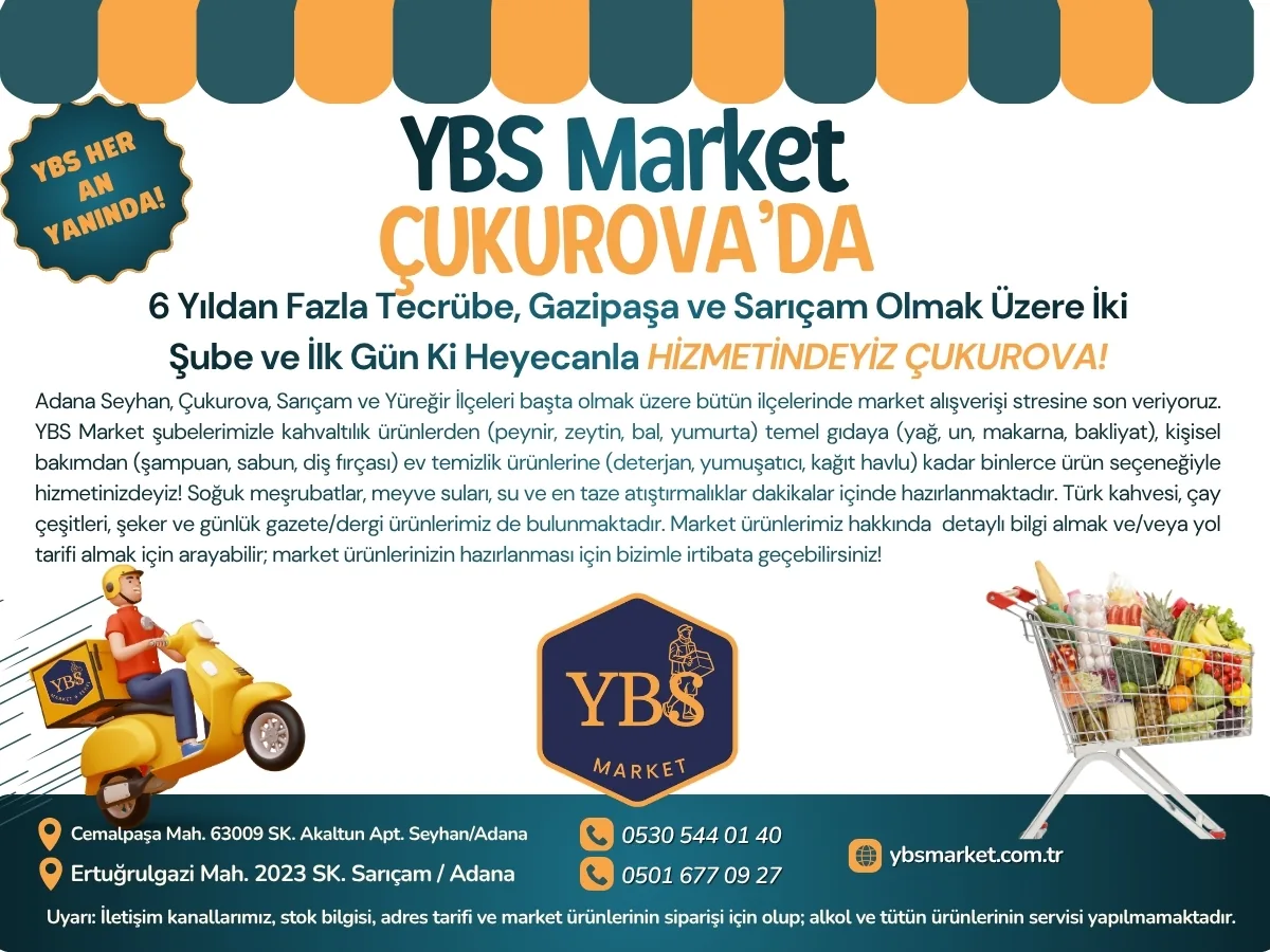 Çukurova Eve Servis Tekel Market YBS